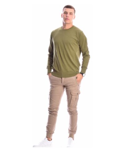 cargo jogger baggy pants made in itali beige colour mpez xrwma
