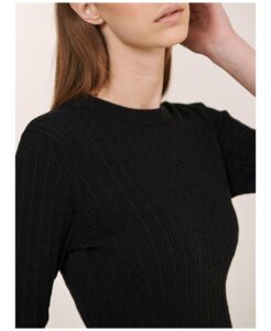 mauro black knit pullover made in itlay 2021