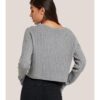 grey cropped italiko pullover plekto knitwear made in italy