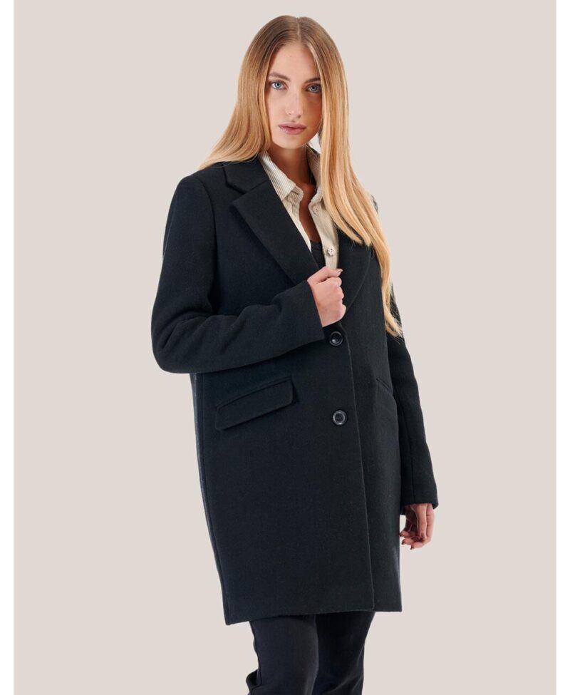 mauro black coat made in italy alcott 2022