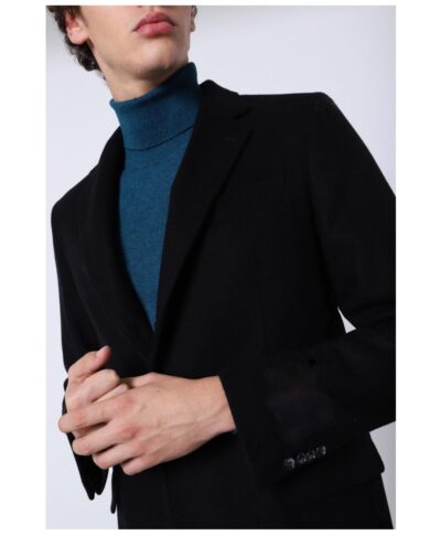 mauro black winter coat palto imperial made in italy 2021 2022