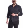mauro black slim fit italiko poukamiso italian shirt made in italy imperial