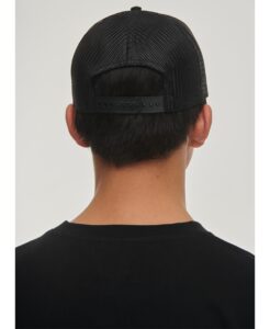 mauro black hat kapelo p/coc unisex me kenthmeno logo kai file dixtu pisw