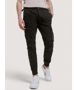 mauro cargo italiko panteloni jogger baggy cargo pants black colour