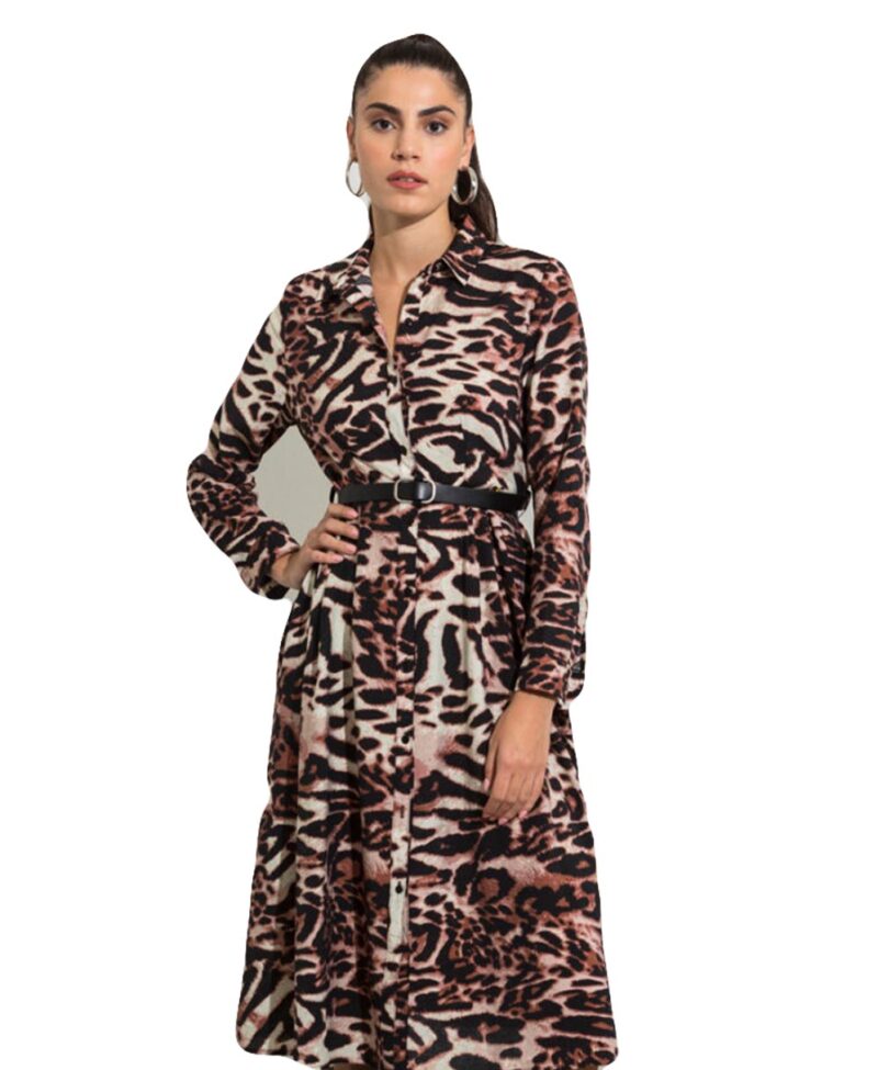 animal print leopard midi dress chemisier dress fall winter me makri maniki canto fashion 2023