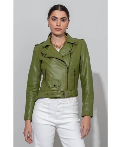 green olive prasino leather effect leather look prasino dermatinh jacket me zwnh sth mesh ladi apoxrwsh mesato bomber