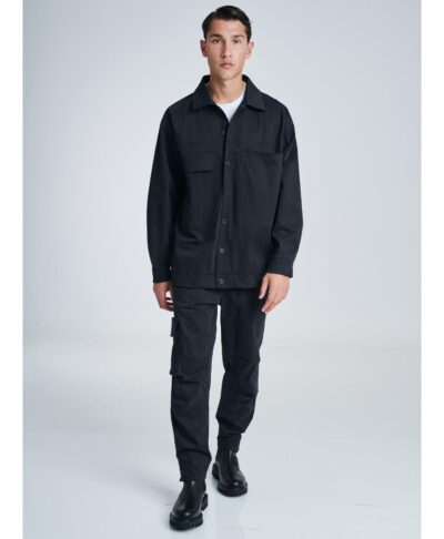 mauro black suede kastorino antriko jacket oversized shirt me megales tsepes fall winter p/coc 2022 - 2023
